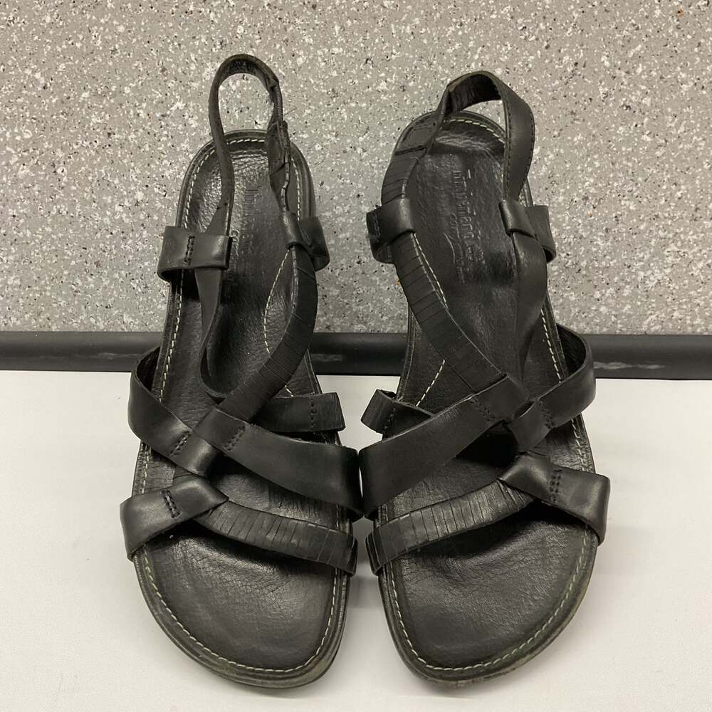 Timberland Women's Black Leather Strappy Slingback Comfort Sandals - Size 8M